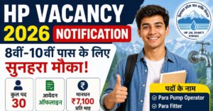 HP Vacancy 2026 Notification